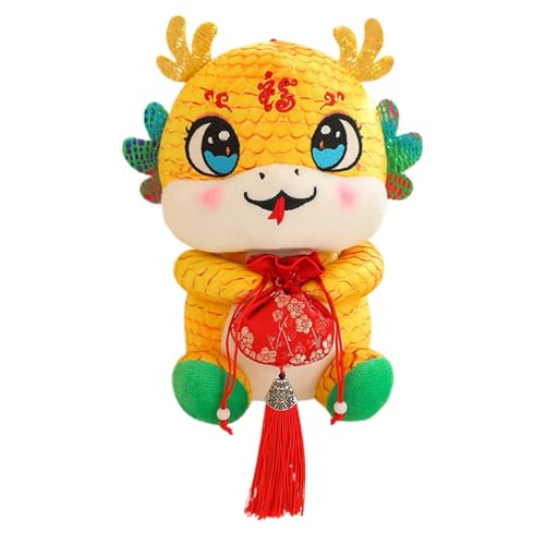 Hjatirace Chinese Snake Plush, 11 Inches Chinese Style New Year Doll, Lunar Year Stuffed Animals, Decorative Fake Snakes, Snake Stuffed Animal, Easy to Use, Portable for Spring Festival von Hjatirace