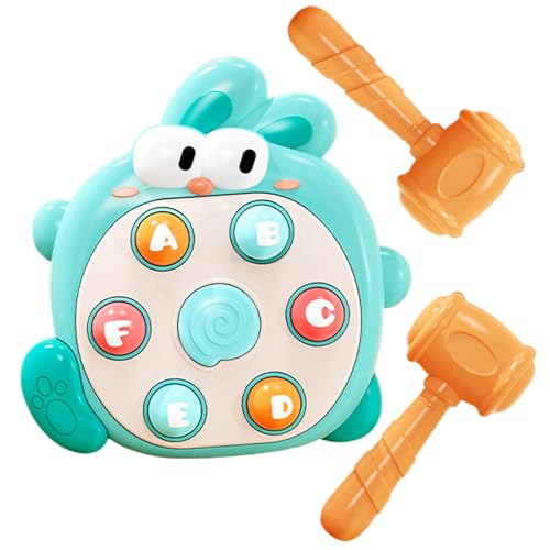 Hjatirace Cute Bunny Shape Whacking Toy, Hammer Included Fine Motor Skill Toy, Early Development Toy, Developmental Learning Toy, Fun Early Learning Activities, Easy to Use, Portable for Boys Girls von Hjatirace