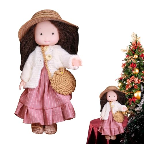 Hjatirace Cute Rag Doll Collectible Toy, Huggable Toy Fall Theme Doll, Small Dolls Dress Accessories, Adorable Fall Theme Rag Doll, Perfect Collectible Toy, Easy to Use, Portable for Christmas von Hjatirace