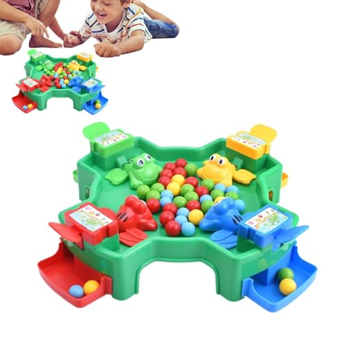 Hjatirace Frog Board Game, Hungry Frog Desktop Game, Preschool Tabletop Toy, Intense Quick Reflexes Game, Fine Motor Training, Easy to Use, Portable for Boys Girls Preschoolers von Hjatirace