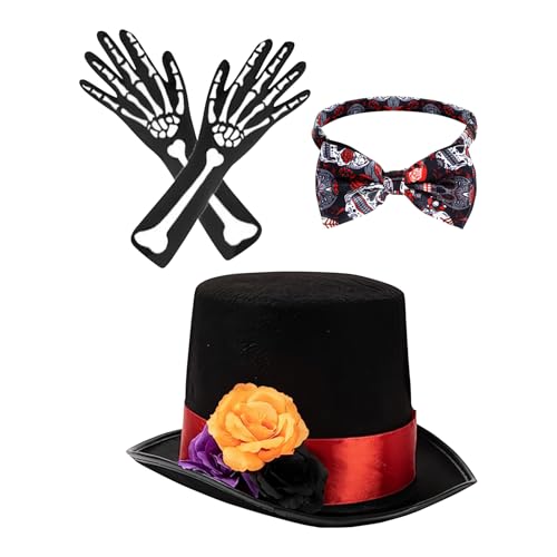 Hjatirace Halloween-Zubehör-Set für Herren – Halloween-Hüte Zubehör – Hüte für Männer Erwachsene Tag der Kostüm Rose Design für die meisten Teenager Hjatirace Halloween-Zubehör-Set für Herren – Halloween-Hüte Zubehör – Hüte für Männer Erwachsene Tag der Kostüm Rose Design für die meisten Teenager von Hjatirace