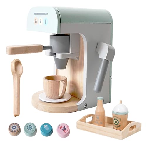 Hjatirace Kinder Spielzeug Kaffeemaschine | Kaffeevollautomat Spiel Kinderküche Holzspielzeug | Kreatives Lernspielzeug Für Kleinkinder Mädchen Kindergarten Vorschule,Zuhause Klassenzimmer Spielzimmer Hjatirace Kinder Spielzeug Kaffeemaschine | Kaffeevollautomat Spiel Kinderküche Holzspielzeug | Kreatives Lernspielzeug Für Kleinkinder Mädchen Kindergarten Vorschule,Zuhause Klassenzimmer Spielzimmer von Hjatirace