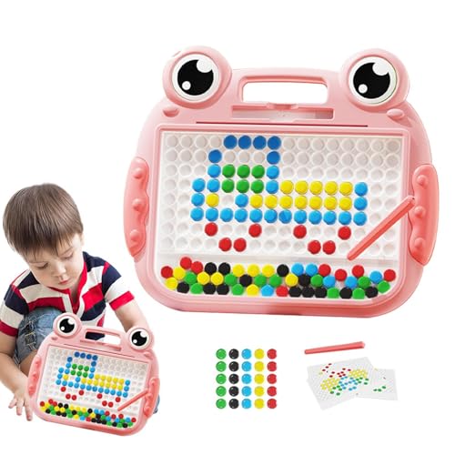 Hjatirace Preschool Learning Toys, Magnetic Drawing Board, Frog Magnet Beads Drawing Board, Magnetic Doodle Board Toys, Preschool Educational Toy, Easy to Use, Portable for Baby Kids von Hjatirace