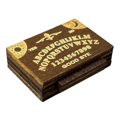 Hjatirace Spirituelle Miniaturtafel aus, Spirituelles Sprechbrett, Hexenhandwerk-, faszinierendes Gesprächsstück, mit aufwendigen Details, 3,3 cm, für Zuhause Hjatirace Spirituelle Miniaturtafel aus, Spirituelles Sprechbrett, Hexenhandwerk-, faszinierendes Gesprächsstück, mit aufwendigen Details, 3,3 cm, für Zuhause von Hjatirace