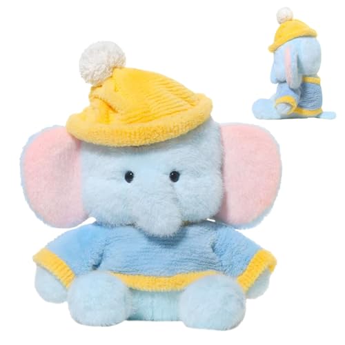 Hjatirace Stuffed Plush Toy Elephant, 11inch Soft Realistic Elephant, Plush Pillow Toy, Simulated Elephant Plush, Cuddly Elephant Pillow, Realistic Elephant Plush Toy, Easy to Use, Portable for Kids von Hjatirace