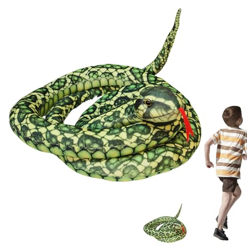 Hjatirace Stuffed Prank Prop Toy, 79 Inch Stuffed Animal Toy, Realistic Plush Animal Toy, Long Snake Throw Pillow, Plush Snake Stuffed Animal Realistic, Easy to Use, Portable for Kids Adults von Hjatirace