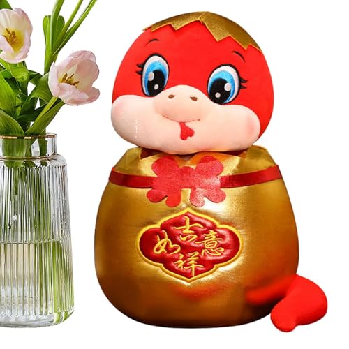 Hjatirace Stuffed Snake Plush, Egg Shaped Mascot, Plush Animal 11inch, 2025 Chinese New Year 3D Chinese Snake Plushies, Perfect Mascot Chinese New Year, Easy to Use, Portable for Chinese Spring von Hjatirace