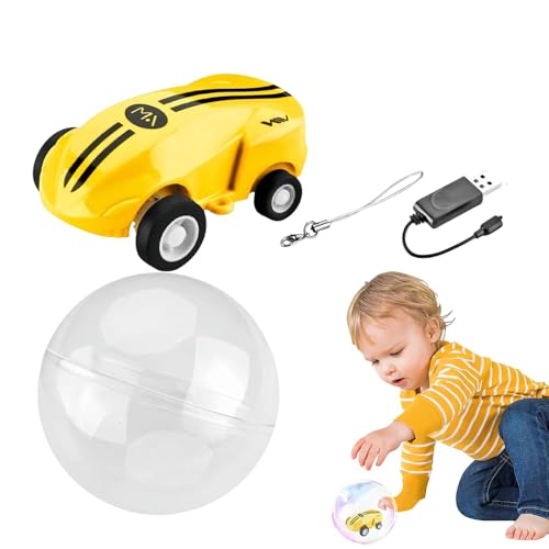 Hjatirace Stunt Rolling Toy Car, Fast Pocket Racer Fidget Toy, Cool Rechargeable Racing Car, 360 Degree Rotating Stunt Car Toys, Fast Pocket Racer Fidget Toy, Easy to Use, Portable for Friends Family von Hjatirace