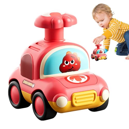 Hjatirace Toddler Push Car, Press Go Car, Small Vehicles Toy Whistle, Kids Dinosaur Press Go Vehicle Toy, Interactive Vehicle Toy, Easy to Use, Portable for Children von Hjatirace