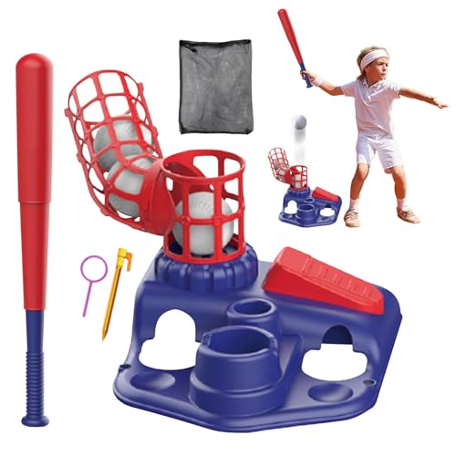 Hjatirace Toddler Tee Ball Set, Outdoor Baseball Games, Baseball Set Toddler, Educational Baseball Game, Interactive T Ball Games, Easy to Use, Portabe for Boys Girls Aged 3-8 Years Old von Hjatirace