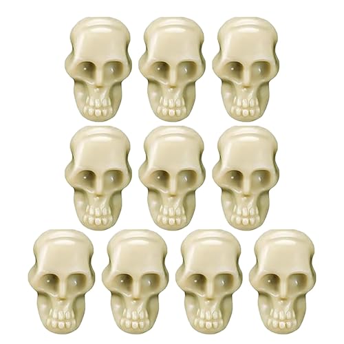 Hjatirace Totenkopf,Halloween-Schädelköpfe - 100 Stück Halloween Miniaturen Kleine Totenkopfköpfe,Realistische Streich-Requisiten, kleines Totenkopfmodell, Halloween-Skelettschädel, Trickspielzeug für von Hjatirace