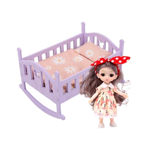 Hjatirace Toy Baby Bett,Holzmöbel - Kleine Schaukelwiege Bett Set | Für Kinder Mädchen Kleinkinder Rollenspiel Zuhause Kinderzimmer Indoor Kindergarten Geburtstag Hjatirace Toy Baby Bett,Holzmöbel - Kleine Schaukelwiege Bett Set | Für Kinder Mädchen Kleinkinder Rollenspiel Zuhause Kinderzimmer Indoor Kindergarten Geburtstag von Hjatirace
