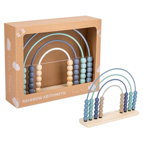 Hjatirace Zählen von Perlen für Mathe, Perlenzählspielzeug | Perlenlabyrinth | 4 Reihen pädagogische hölzerne Mathematik-Manipulations-Lernspielzeuge für Vorschulkinder für Fähigkeiten und logisches von Hjatirace