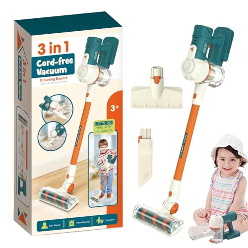 Kids Cleaning Toy Set, Interactive Vacuum Cleaner Toys, Realistic Kids Role Play Toy, Pretend Play Vacuum Cleaning Toy, Fun Parent Child Interactive Sweeping Toy, Easy to Use, Portable for Boys Girls von Hjatirace