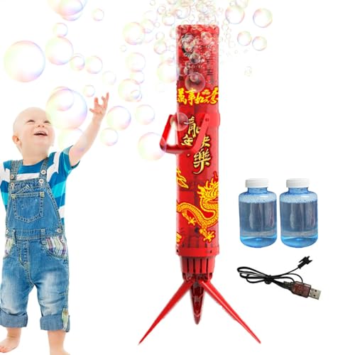 Pyrotechnics Bubble Machine, Pyrotechnics Bubble Machine Rechargeable, Children Outdoor Play Toy, Bubble Blower Automatic, Esay to Use, Portable for Birthday Wedding von Hjatirace