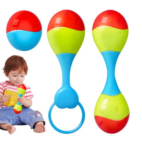 Shaker Rattle Toy, Kid Shaker Sand Hammer Toy, Educational Learning Sand Hammer Noisemaker, Kids Maracas Set, Maracas Shaker Musical Instrument, Easy to Use, Portable for Adults Babies Kids von Hjatirace