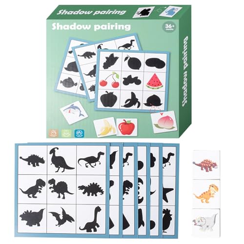 Shape Matching Puzzle, Shadow Pairing Puzzle Toy, Puzzle Enlightenment Early Educational Toy, Shape Pairing Game, Engaging Puzzle Early Education, Easy to Use, Portable for Home School von Hjatirace