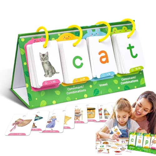 Site Words Phonics Flash Cards, Preschool First Learning Word Game, Homeschool Supplies Card Rings, Sight Word Flash Cards, Engaging Spelling Games, Easy to Use, Portable for Young Learners von Hjatirace