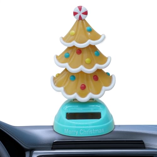 Solar Dashboard Figuren Weihnachten, Solar Wackeln Weihnachtsbaum Figuren, Entzückende Solarbetriebene Tanzfigur, Weihnachten Solarbetriebenes Tanzspielzeug, Solar Swinging Tree, Einfach zu Bedienen, von Hjatirace