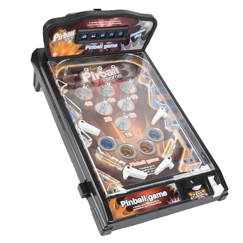 Table Electric Pinball Machine, Tabletop Toy Small Pinball Machine, Interaction Pinball Toy, Action Reflex Game, Dormitory Classroom Fun, Easy to Use, Portable for Camping Bedroom von Hjatirace