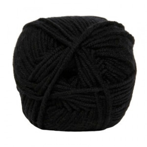 Hjertegarn 90 Extrafine Merino Garn 500 Schwarz von Hjertegarn