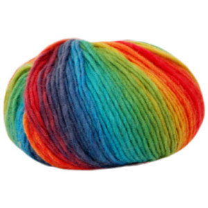 Hjertegarn Incawool Garn Print Farbe 1102 Regenbogen von Hjertegarn