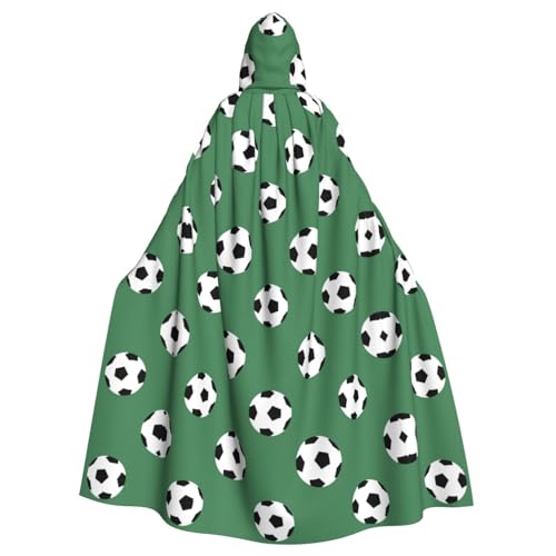 Kapuzenumhang mit Fußball-Aufdruck, Halloween, Weihnachten, Hexenumhang, Robe, Kostüm, Partyzubehör von Hjluuft