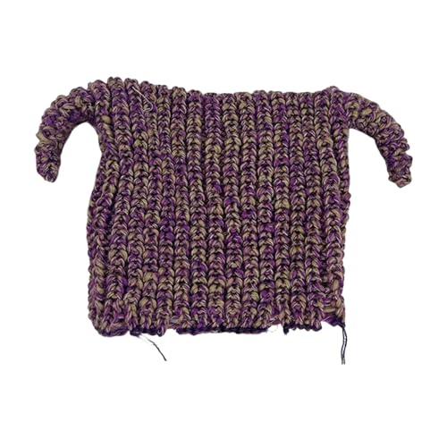 Hkfgdjdl Mütze, Cosplay-Totenkopf-Hut für Halloween-Aktivitäten, Strickmütze mit Hornhut, Pullover, Cosplay, Teufelskopf, Mütze, 2000er Jahre von Hkfgdjdl