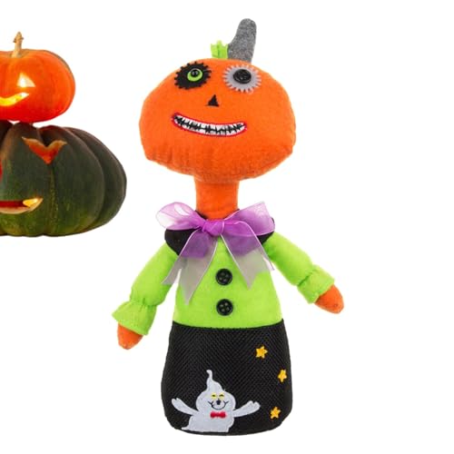 Hlagmix Hexe Plüschtier,Halloween Hexenpuppen | Gefüllte Plüsch-Halloween-Dekoration, schöne weiche Puppe - Tischdekoration, Kuscheltier im Hexen-/Totenkopf-/-Design für Kinder und Erwachsene von Hlagmix