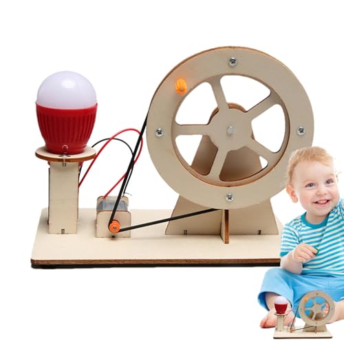 Hlagmix Motor-Elektromotor-Spielzeug, Handkurbel-Stromgenerator-Spielzeug,Generator-Set für Kinder | Stammprojekte, lustiges Bauspielzeug, pädagogisches Kinderspielzeug für das Klassenzimmer zu Hause von Hlagmix