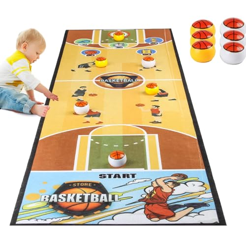 Hlagmix Tabletop-Spiele, Tabletop-Strategiespiele - Lernbrettspiel mit 6 Bällen - Interaktives Lernstrategiespiel, 39,3 x 11,4 Zoll große Matte für Kinder und Erwachsene von Hlagmix