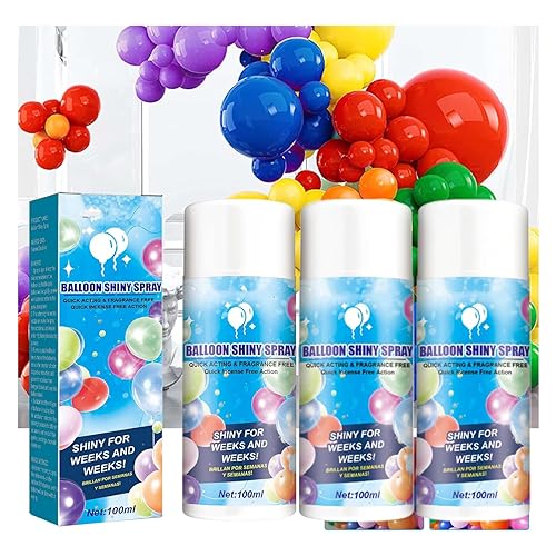 Aerosol-Ballon-Spray, Hochglanz-Spray für Latexballons, Ballon-Glanz-Lösung, Ballon-Glanzspray, glänzendes Spray für Latexballons, erhalten Sie ein Hochglanz-Finish (3 Stück) von Hliloy