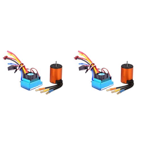 Hlxnyami 2X Bürstenloses Upgrade Kit Motor ESC Set für 144001 A959-B A979-B RC Auto Teile von Hlxnyami