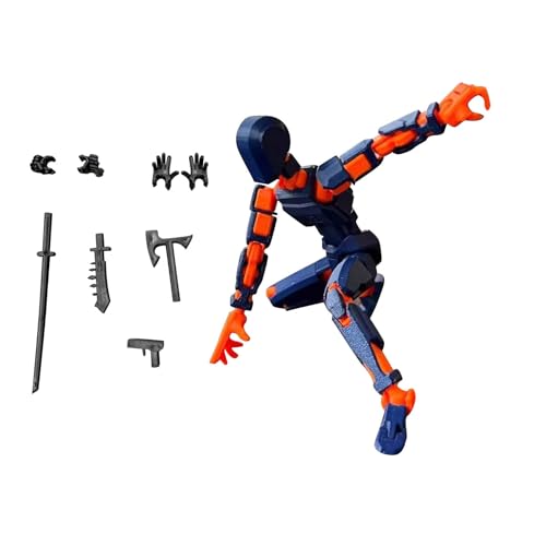 2PC 13 Arten von Action-Figuren, T13 Actionfigur 3D-Gedrucktes Bewegliches Multi-Jointed, 3D-Gedruckter Beweglicher Roboter mit Mehreren Gelenken, Geschenke für Ihn (Braun) von HoGeGe