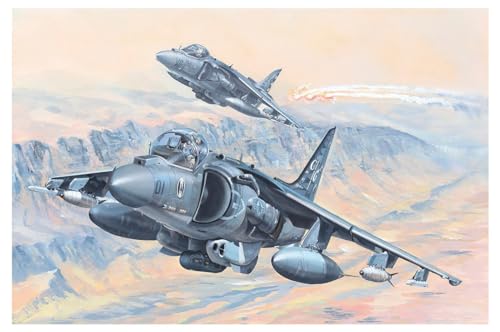 Hobby Boss 081804 1/18 AV-8B Harrier II Plastikmodellbausatz, Modelleisenbahnzubehör, Hobby, Modellbau, Mehrfarbig, Medium von Hobby Boss