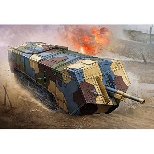 Hobby Boss 083859 1:35 medium French Saint Chamond Heavy Tank Modellbau, Hobby, Zusammenbau, detailliert, weiß von Hobby Boss