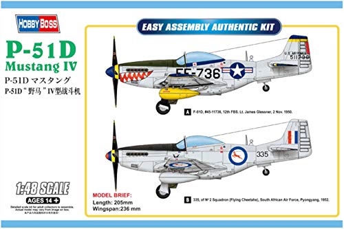 Hobby Boss 085806 1/48 P-51D Mustang IV, Spiel von Hobby Boss