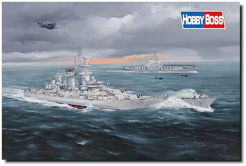 Hobby Boss 086515 1/350 USS Hawaii, CB-3 Amerikanisch Plastikmodellbausatz, Modelleisenbahnzubehör, Hobby, Modellbau, Mehrfarbig von Hobby Boss