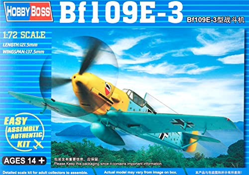 Hobby Boss 80253 Modellbausatz Bf109E-3 Fighter, Weiß von Hobby Boss