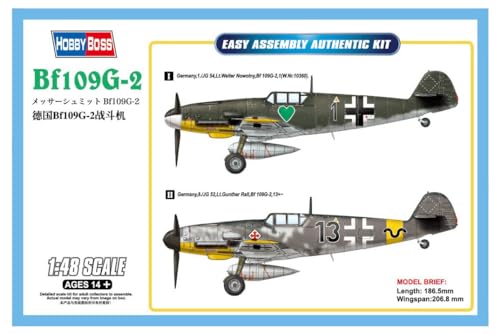 Hobby Boss 081750 - Plastikmodellbausatz, 1/48 BF109G 2 von Hobby Boss