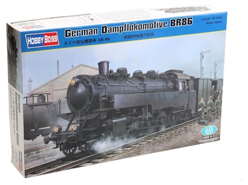 Hobby Boss 82914 Modellbausatz German Dampflokomotive BR86, Grau von Hobby Boss