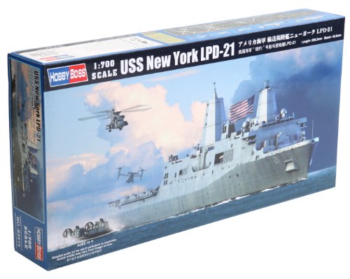 Hobby Boss 83415 Modellbausatz USS New York (LPD-21), Grau von Hobby Boss