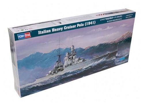 Hobby Boss 86502 Modellbausatz Italian Heavy Cruiser Pola (1941), grau von Hobby Boss