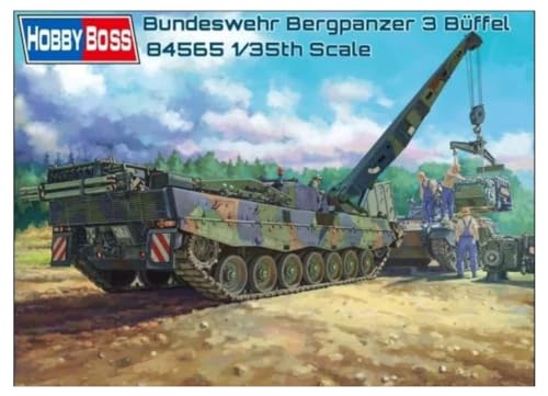 HobbyBoss - 1/35 Bergepanzer BPz3 Büffel - Plastikmodellbausatz, Geformte Farbe von Hobby Boss