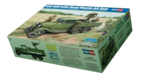 HobbyBoss 84571 1/35 GAZ AAA mit Quad Maxim AA-Gun Modellbausatz, Mehrfarbig von Hobby Boss