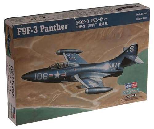 HobbyBoss 87250 F9F-3 Panther Amerikanische Hobby-Modellflugzeug-Bausätze, Marineblau, Navy Blue von Hobby Boss