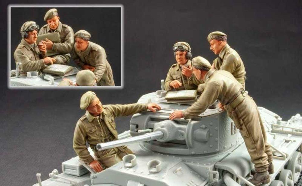 British Valentine tank crew 4 resin fig. von Hobby Fan