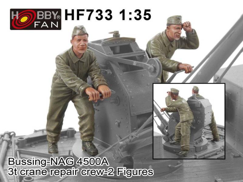 Bussing-NAG 4500A 3t crane repair crew-2 Figures von Hobby Fan