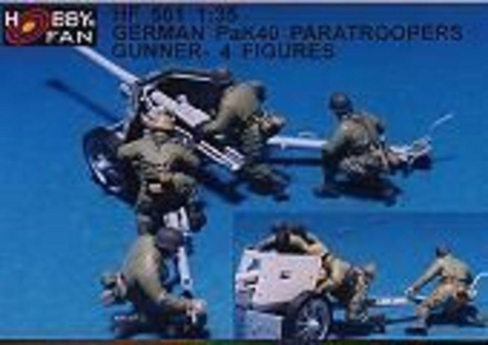 German PaK40 paratroopers gunner- 4 Fig. von Hobby Fan