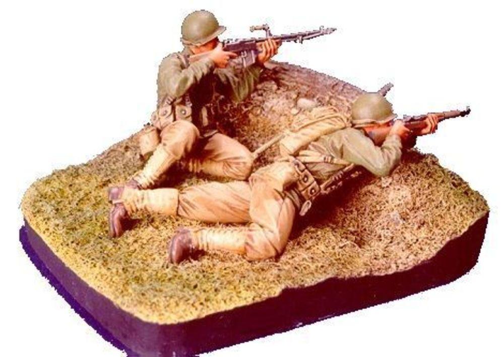 WWII U.S. Infantry(2) - 2 Figures w/base von Hobby Fan